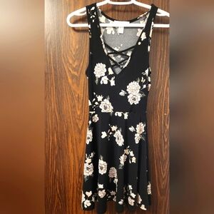 Black floral dress
